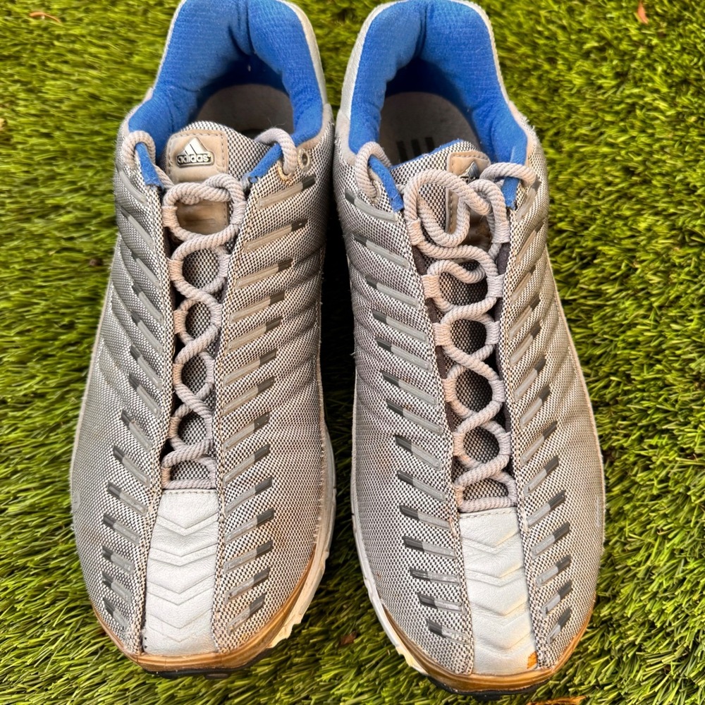 Adidas Superlight SL Vintage Running Shoes Metallic Silver Blue White Womens 8.5 - Picture 4 of 9